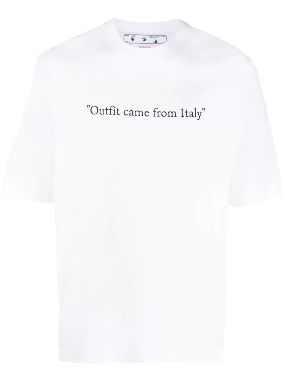 Off White Chest Logo Print T-shirt