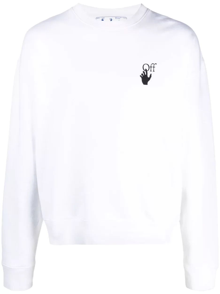Off White Off Logo Print Arrows Sweatshirt