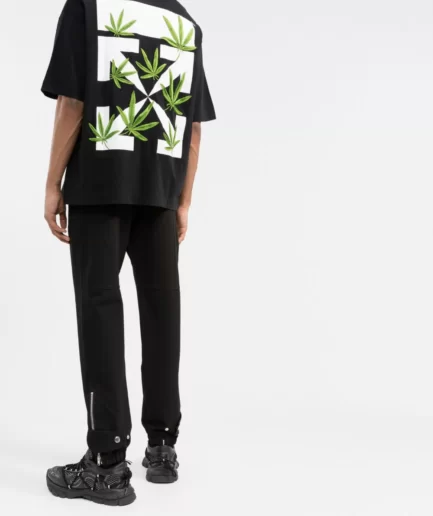 Off White Weed Arrows Print T-shirt