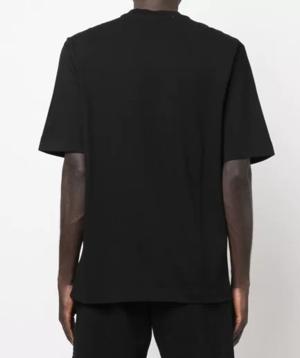 Off White Embroidered Logo Cotton T-shirt